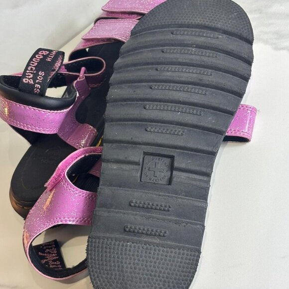 Dr.Martens Junior Klaire Unisex Glitter Sandals Pink Size 5 - Picture 3 of 10